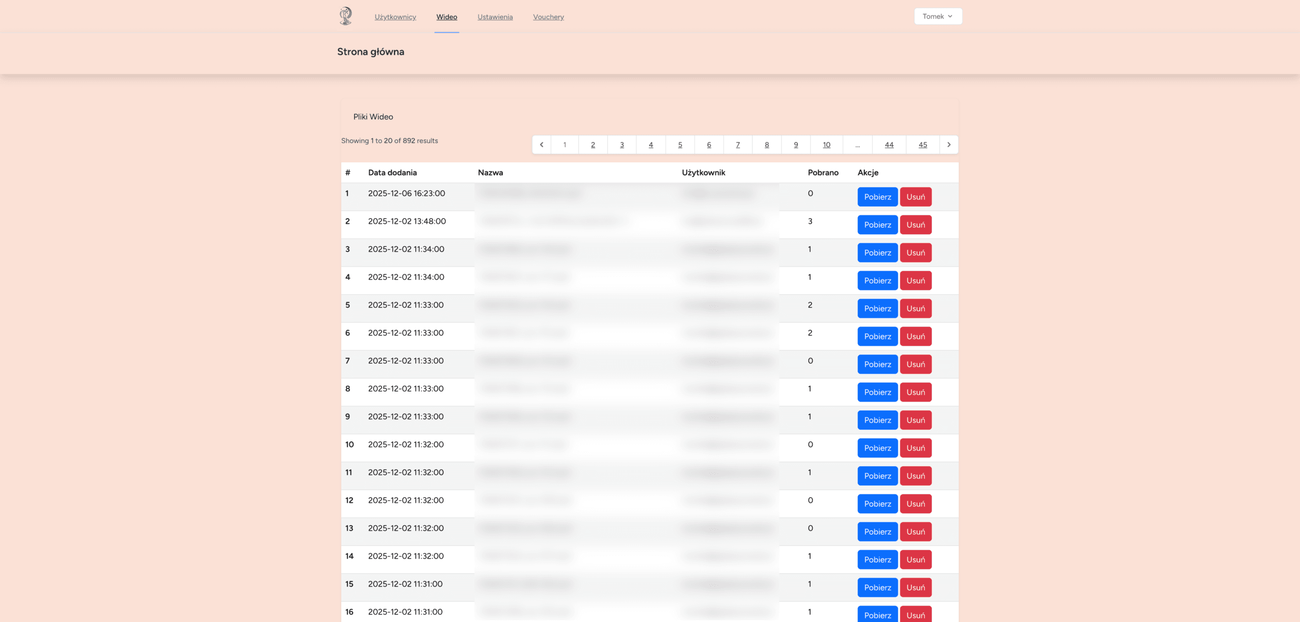 Foto360app LIsta plików